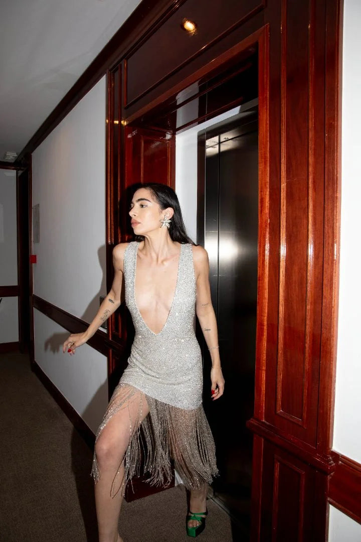 Luna Kiss Hand-Beaded Crystal Dress