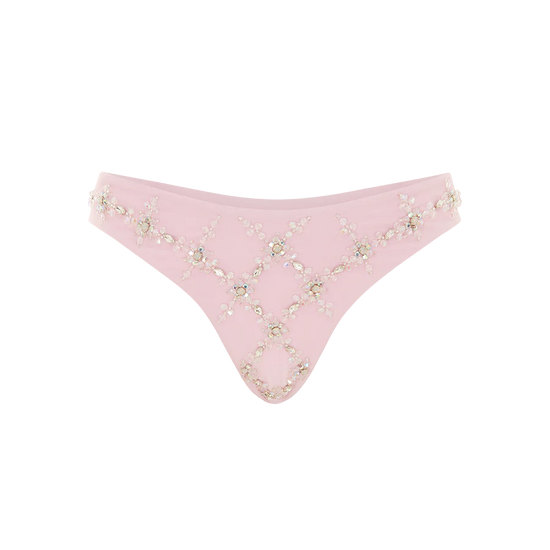 A pack shot of Rose Flattering Bikini Bottoms in pink