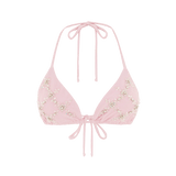 Rose Luxe Self - Tie Bikini Top - Oceanus Swimwear