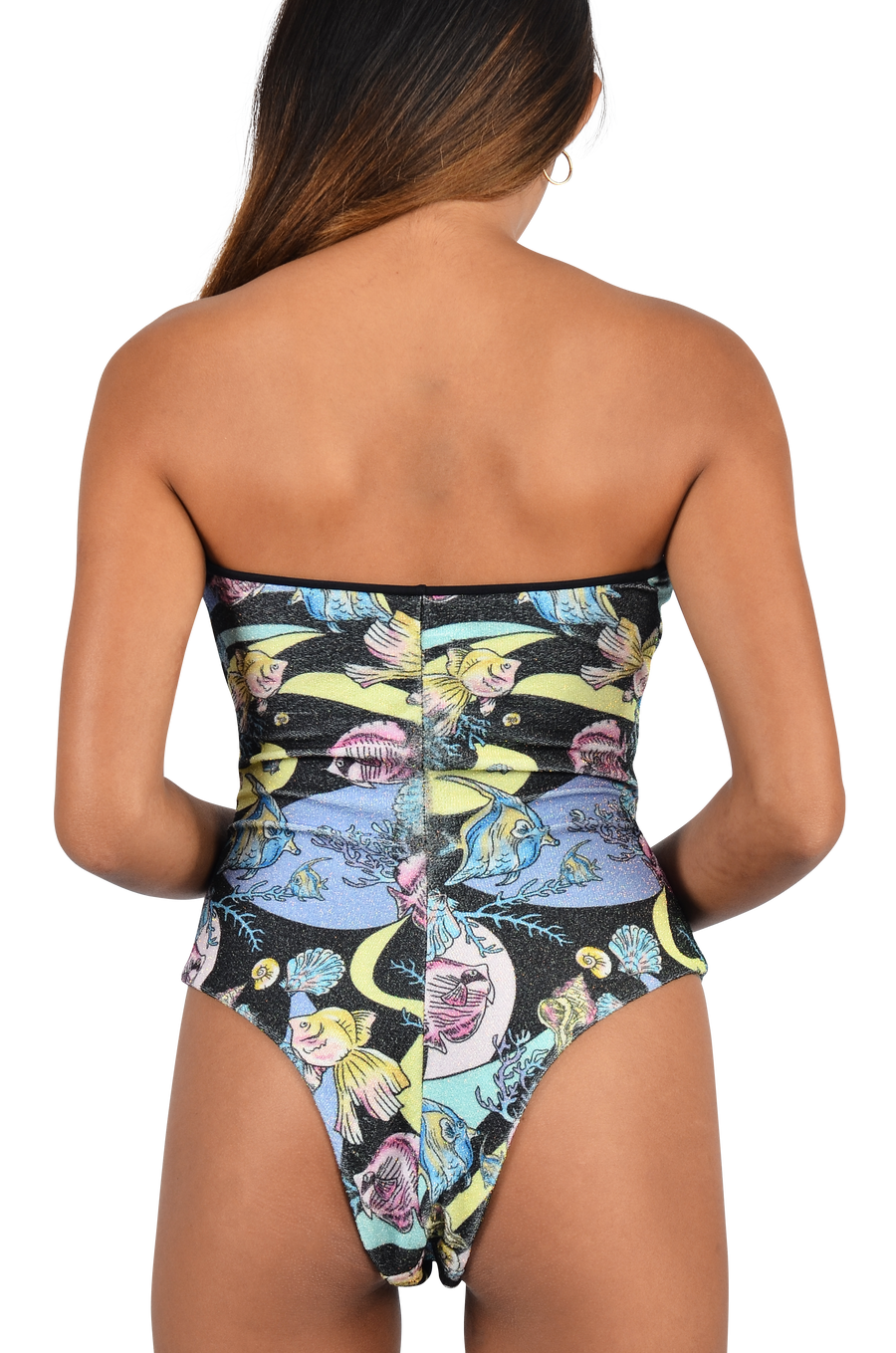 Thana Multi-Coloured Patterned Bandeau Swimsuit