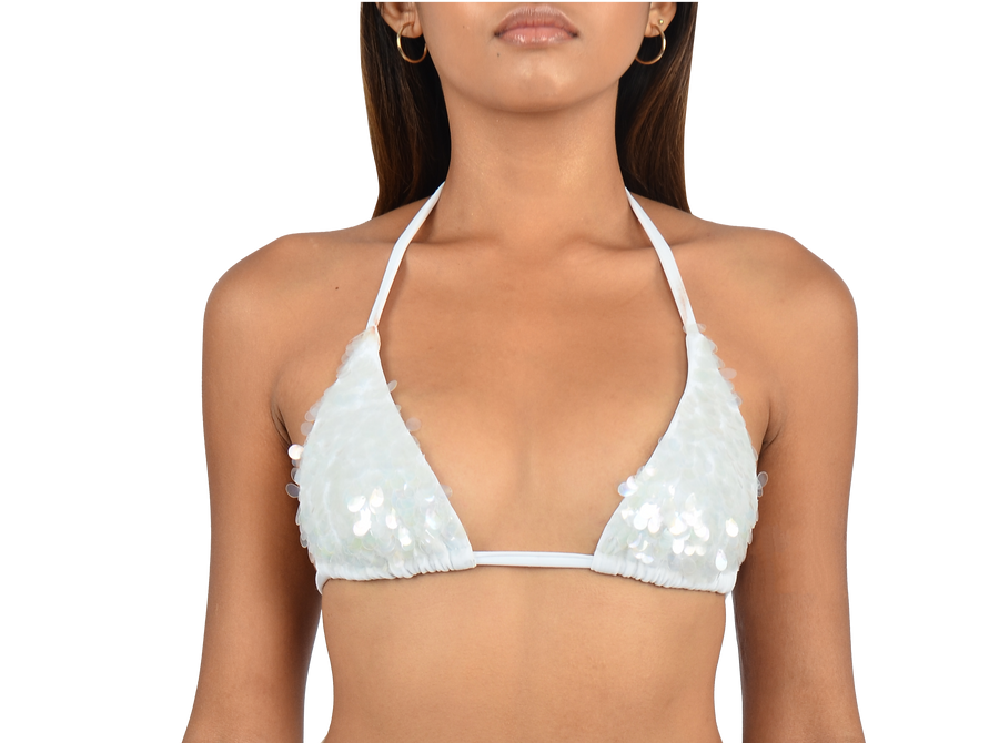 Sienna Sequin Embroidery Bikini Top