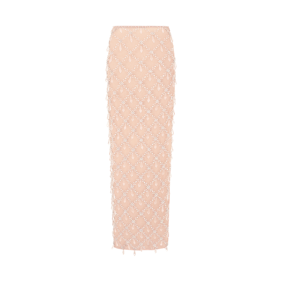 Calliope Luxury Crystal Nude Co-Ord Skirt