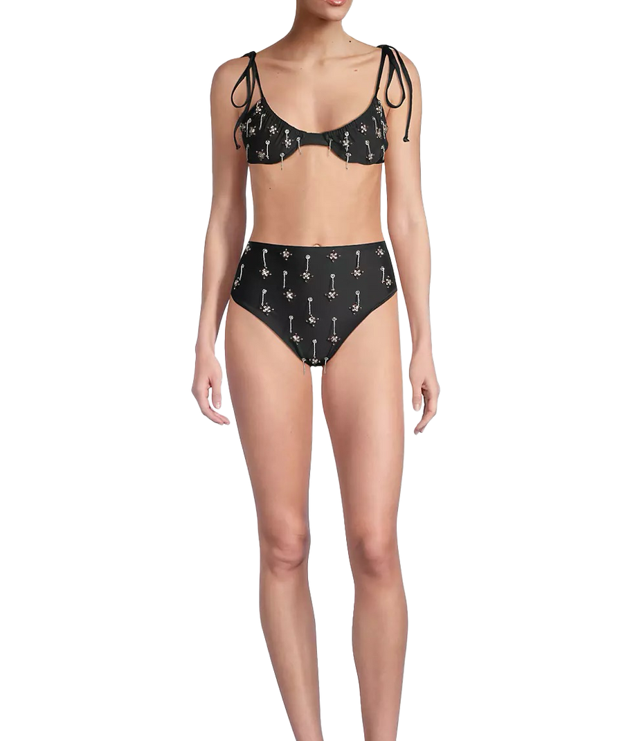 Maisie Crystal-Embroidered Bikini