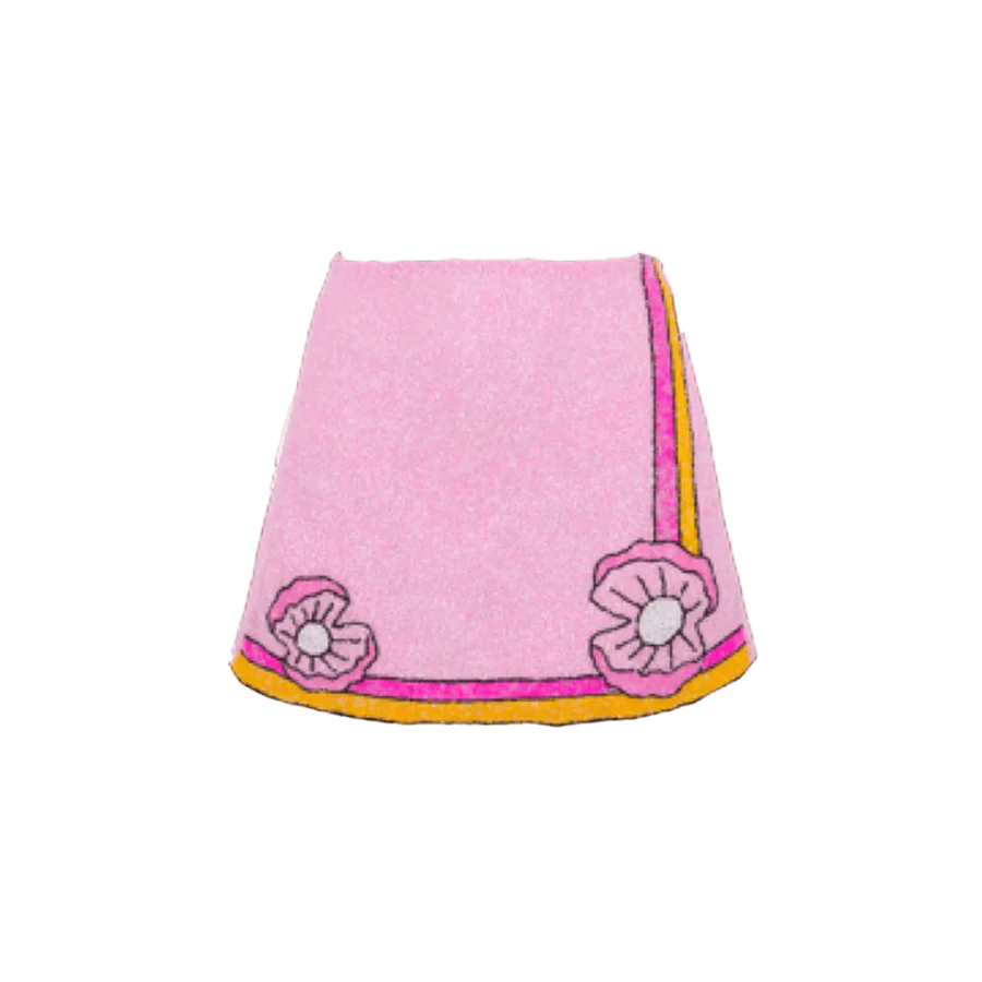 Monty Co-ord Hand Embroidered Bead Skirt Pink