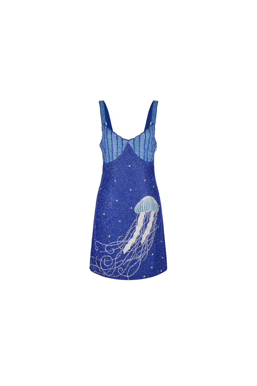 Jellyfish Currents Hand Beaded Mini Dress