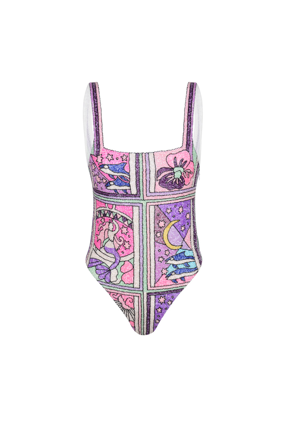 Talia Hand Beaded Multi-Coloured Crystal Swimsuit