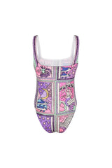 Talia Hand Beaded Multi - Coloured Crystal Swimsuit - Oceanus Swimwear