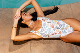 Océano Hand Beaded swimsuit White - Oceanus Swimwear