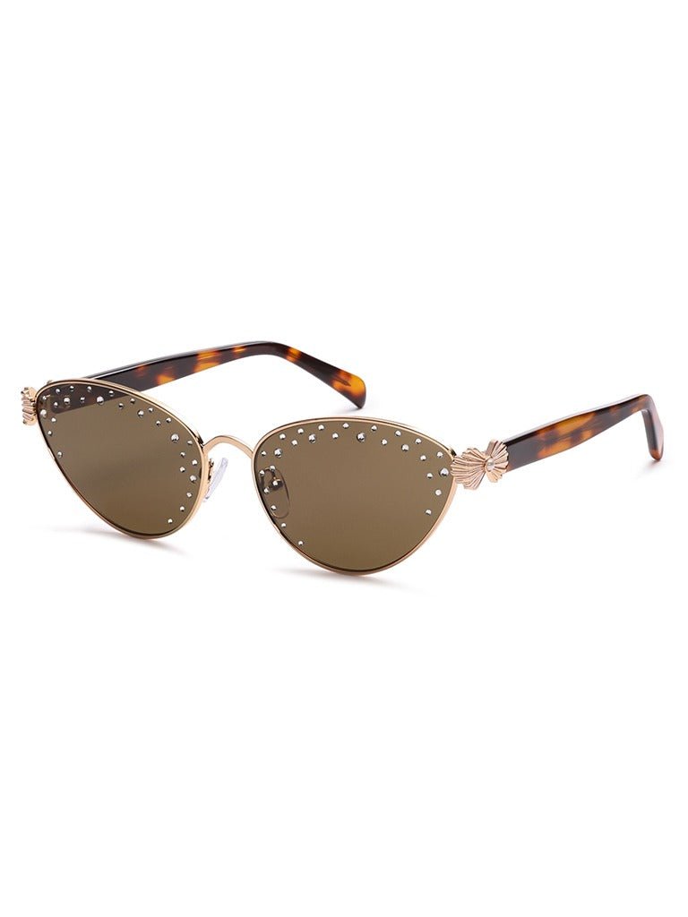 Oceanus x SOJOS Darling Sunglasses Brown - Oceanus Swimwear