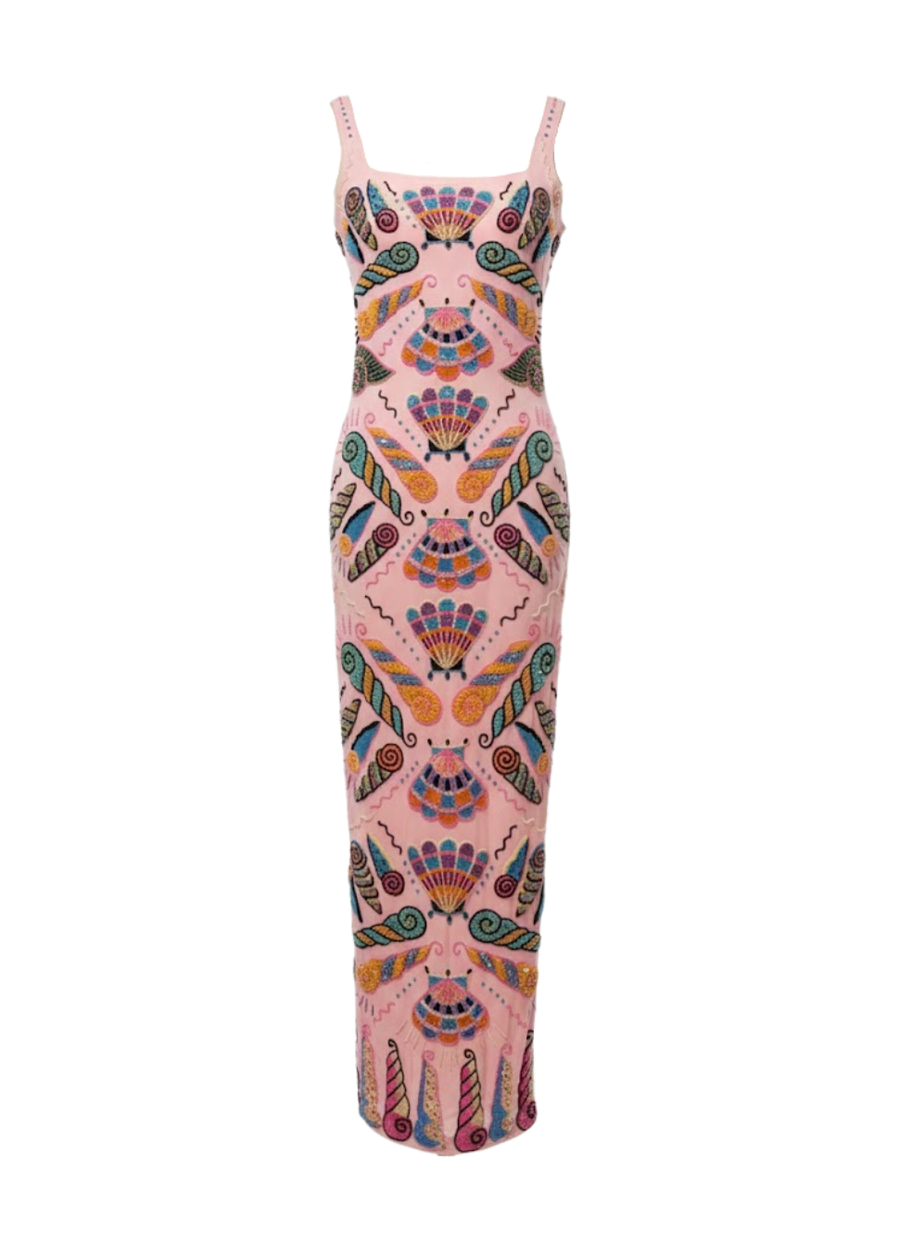 Oceanus x Zandra Rhodes Marine Mosaic Maxi Dress