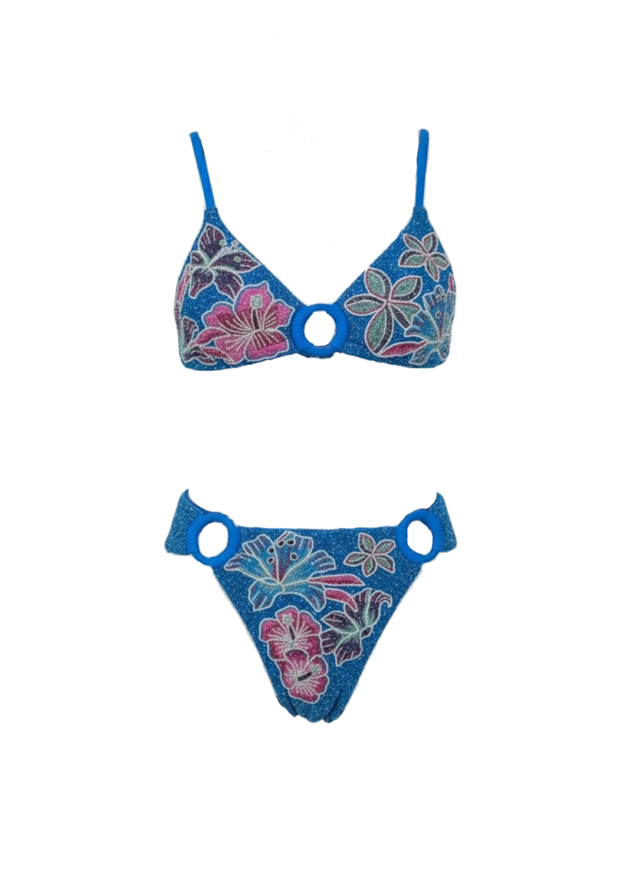 Blue blossom Bikini Bottom