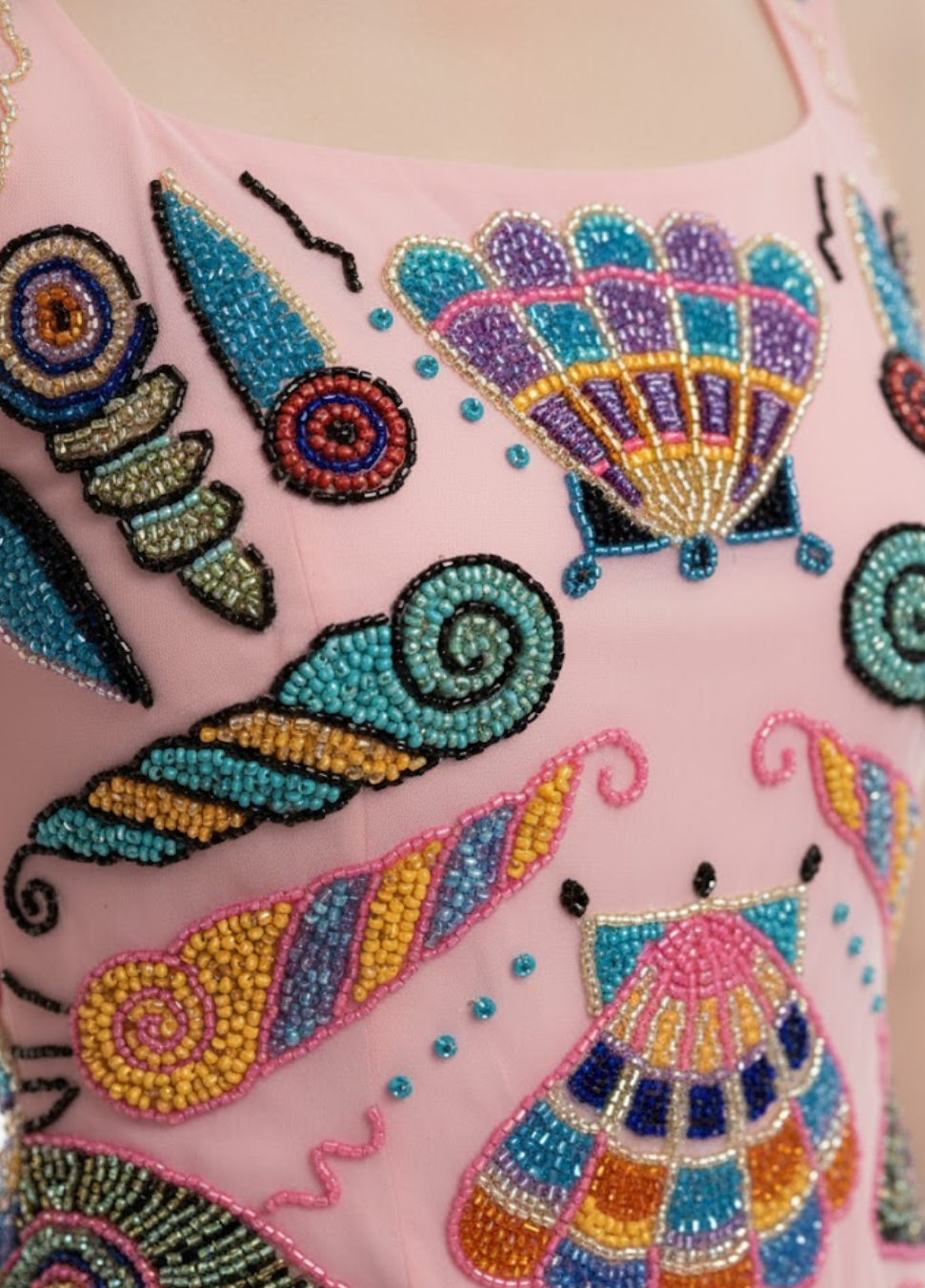 Oceanus x Zandra Rhodes Marine Mosaic Maxi Dress