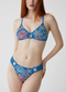 Blue blossom Bikini Top