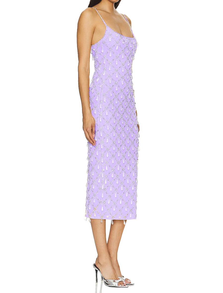 Calliope Luxury Crystal Maxi Party Dress