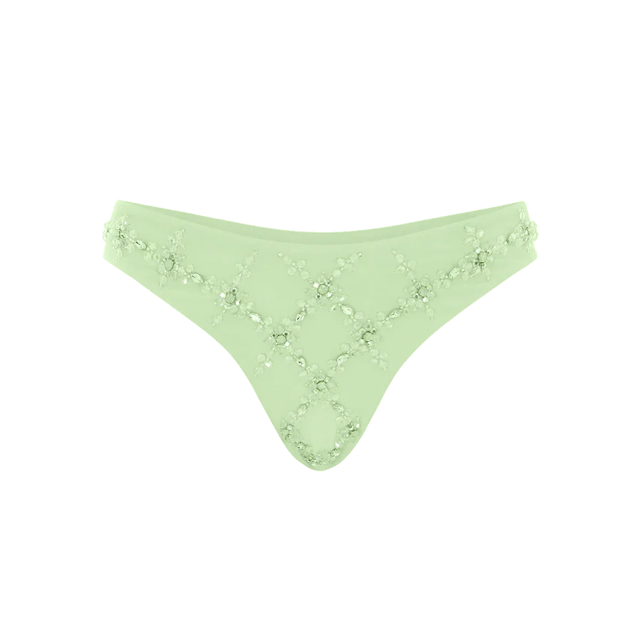 Rose Flattering Bikini Bottoms in Mint green