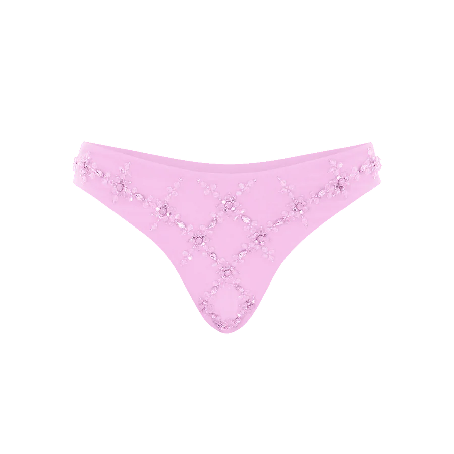 Rose Flattering Bikini Bottoms in Pink