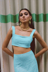 Marie Hand Beaded Premium Co - Ord Mini Skirt - Oceanus Swimwear