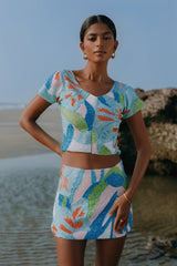 Maya Petal Hand Beaded Skirt Oceanus x By Poppy - Oceanus Swimwear
