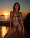 Fruit Hand beaded Triangle Bikini Top Black