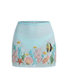Moorish Idol Co-ord Skirt Blue
