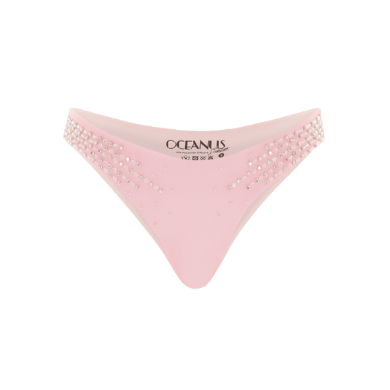 Ophelia Crystal Summer Bikini Bottoms Pink