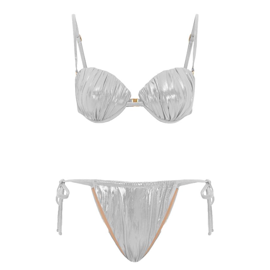 Daphne Elegant Cupped Silver bikini