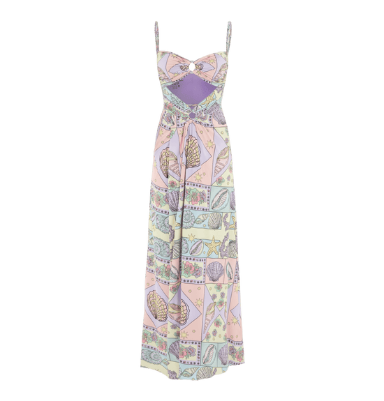 Zoe Exclusive Print Purple Party Dress