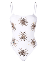Dolly Two Strap Retro Swimsuit White - Oceanus Swimwear