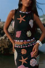 New York Skirt in Black - Oceanus Swimwear