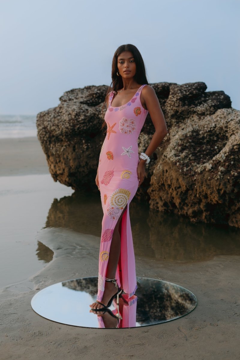 New York Bold Strapped Maxi Dress Multi Colour