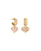 Coastal Pink Heart Charm Earrings