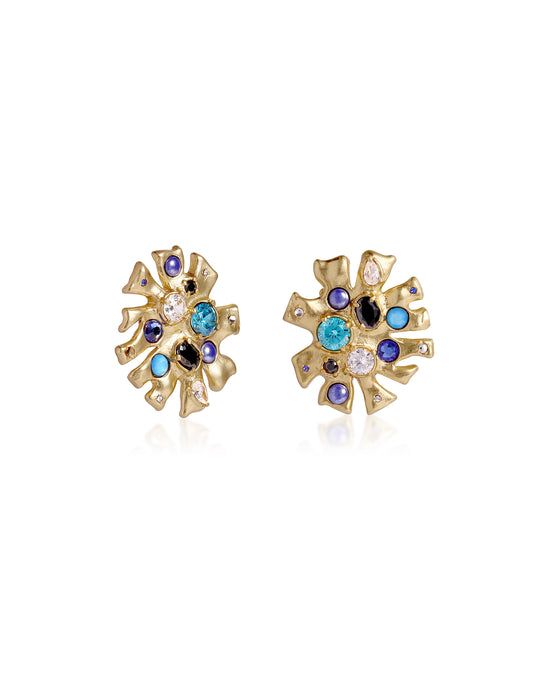 Starbrust Blue Earrings