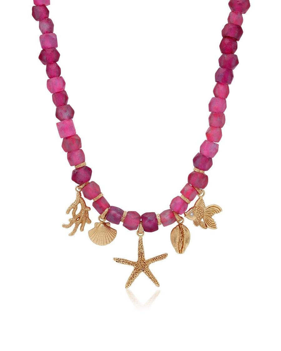 Meretrix Necklace in Pink - Oceanus Swimwear
