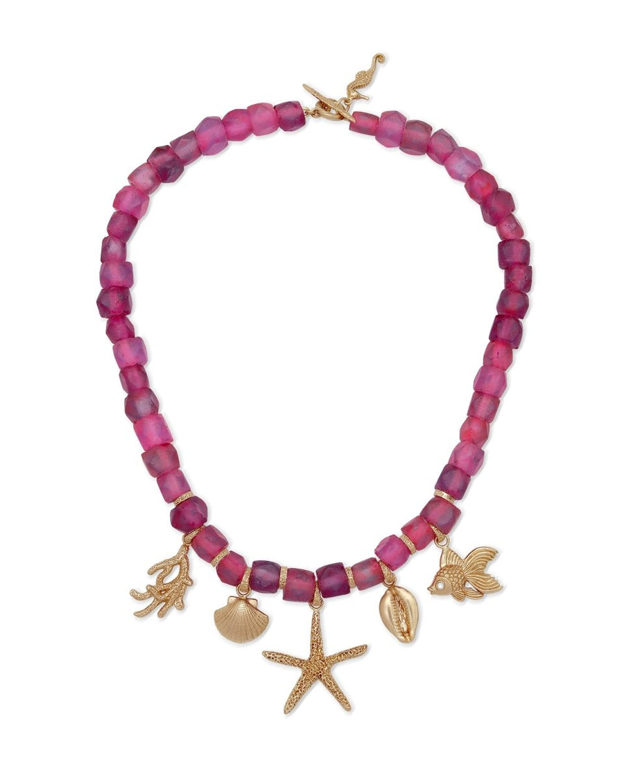 Meretrix Necklace in Pink - Oceanus Swimwear