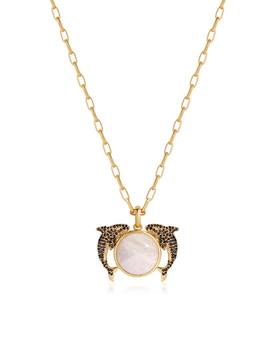 Dolphin Moon Chain Necklace
