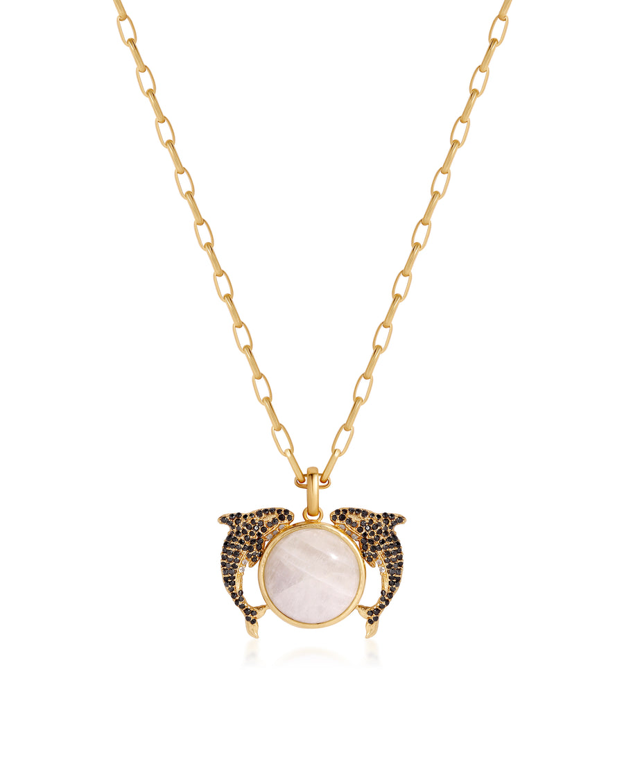 Dolphin Moon Chain Necklace