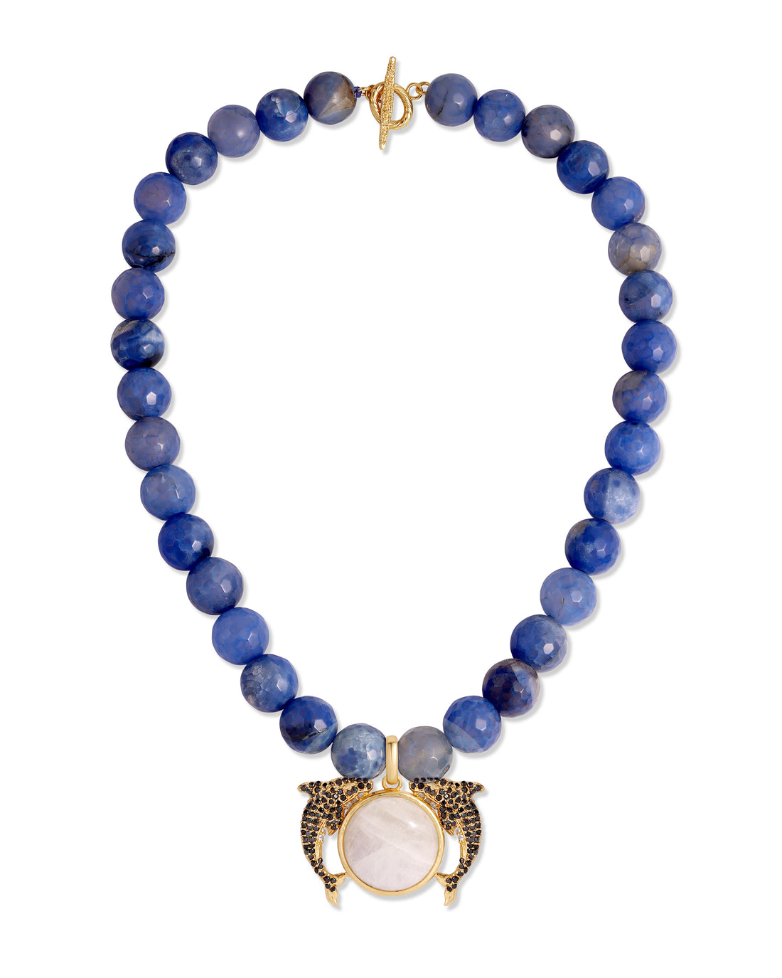 Dolphin Moon Pearl Necklace