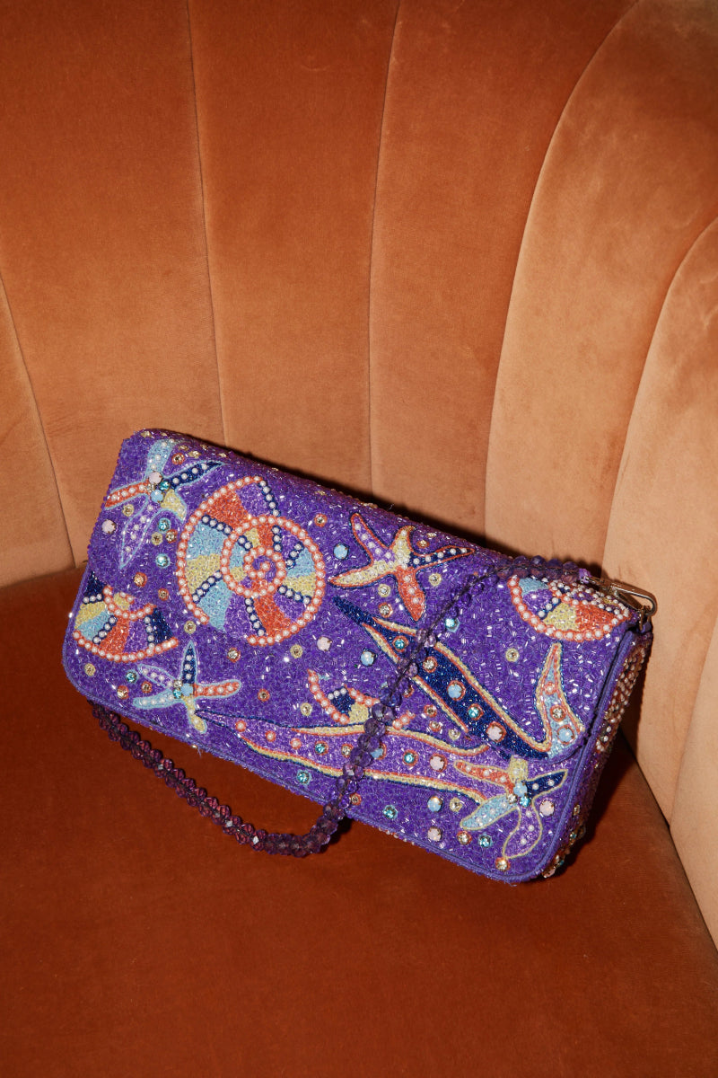 Selene Embellished Bag in Lilac