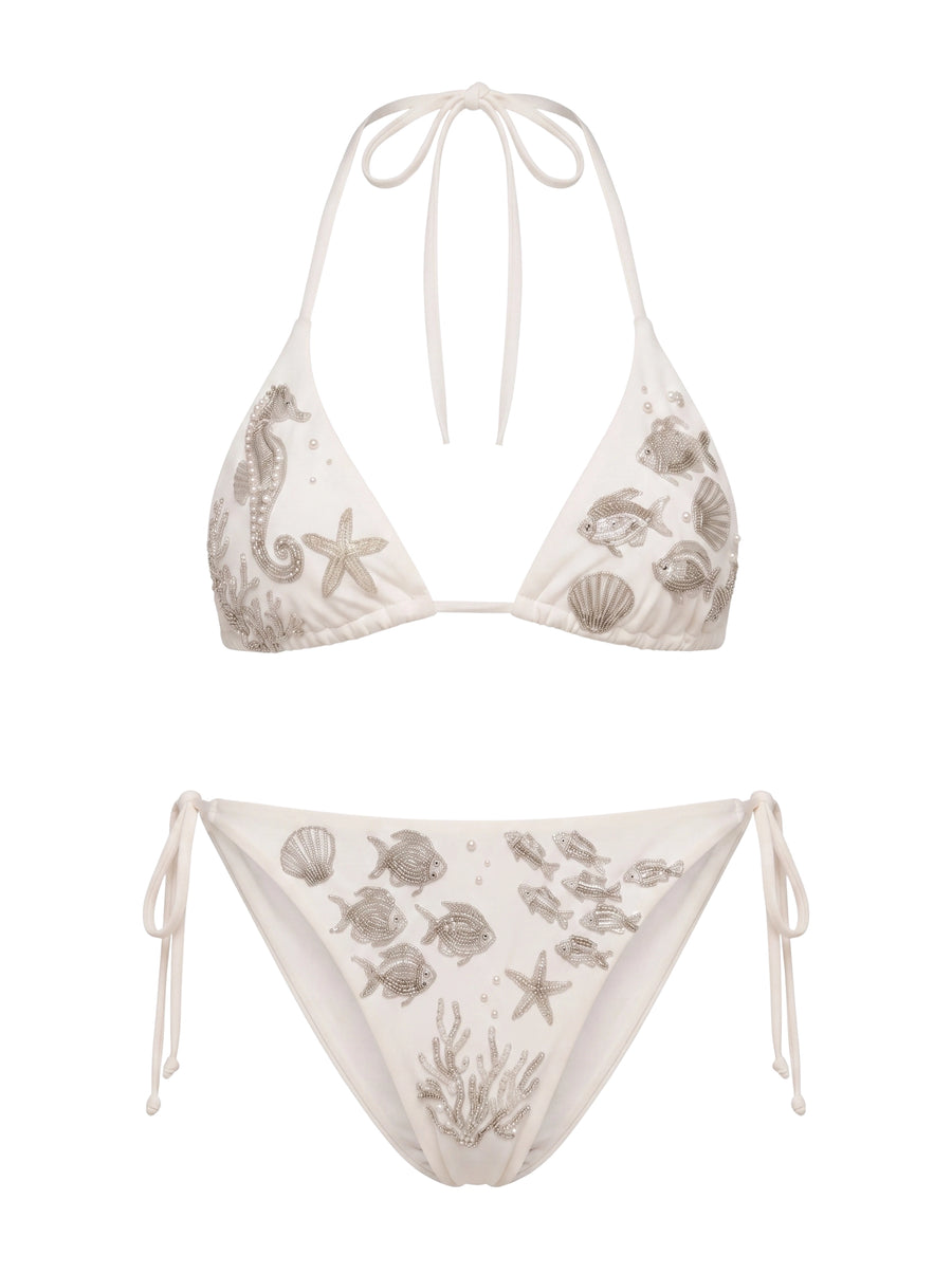 Coraline Embellished Multi Colour Bikini Bottom