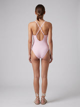 Rose Elegant High Cut Leg Swimsuit Pink