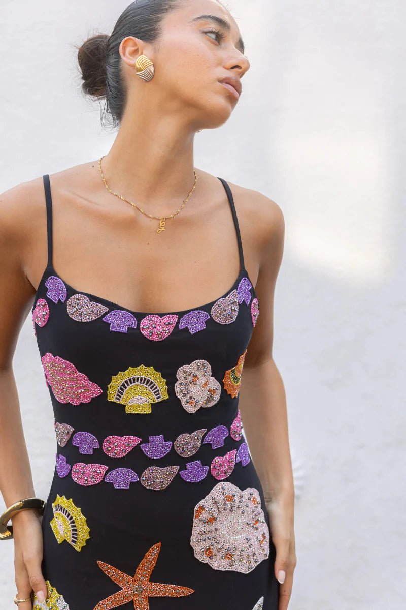 New York Strapped Dress - Black - Oceanus Swimwear
