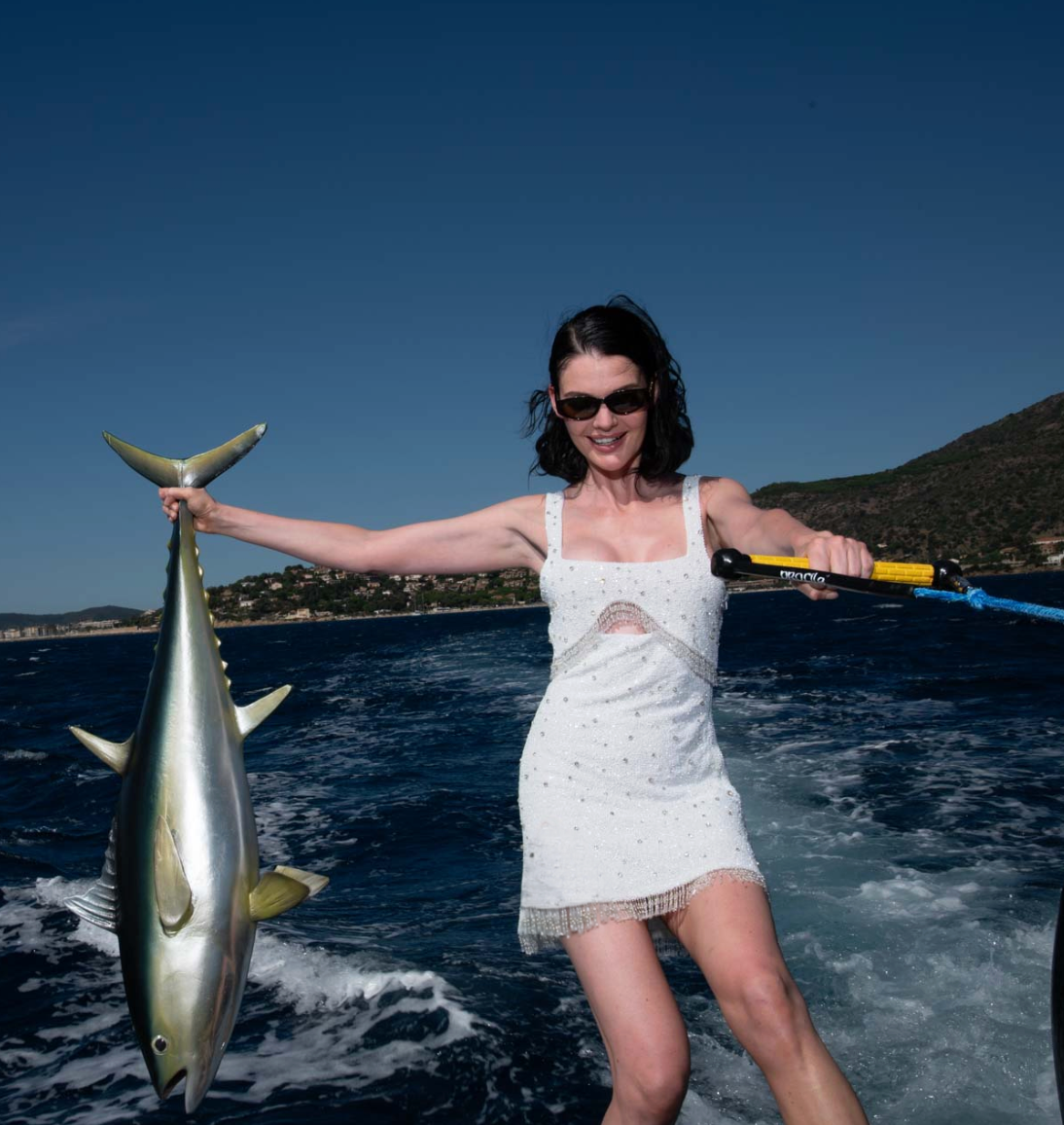 Posy White Beaded Mini Dress