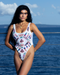 Oceanus x Zandra Rhodes Dreamshell Swimsuit White