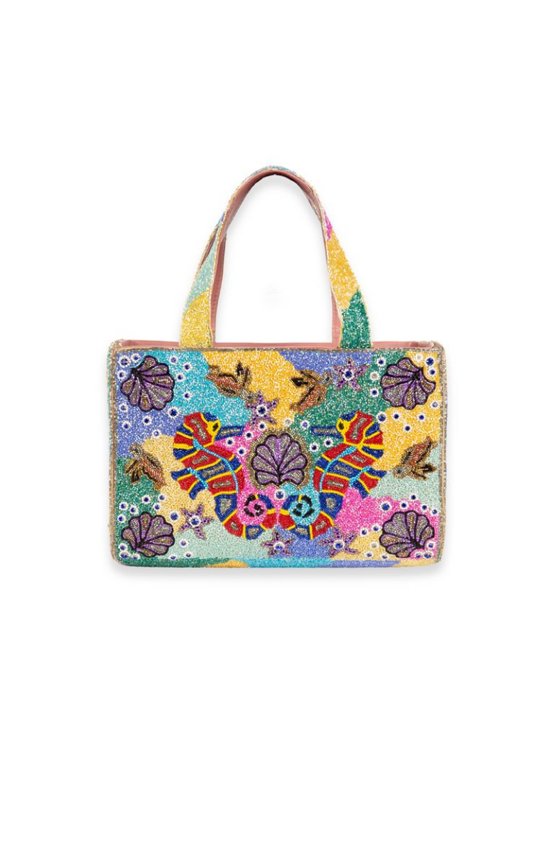 Coral Reef Hand Beaded Bag