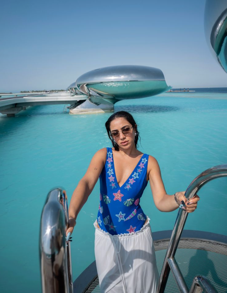 Oceanus x The Red Sea حنين Haneen One Pieces in Blue