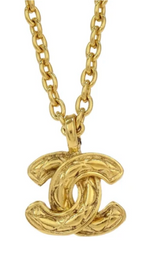 Chanel CC Chain Pendant Necklace gold