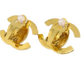 Chanel CC Turnlock Clip-On Earrings Gold Large