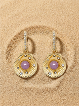 Sea Shell Pearl Earrings Multi Colour