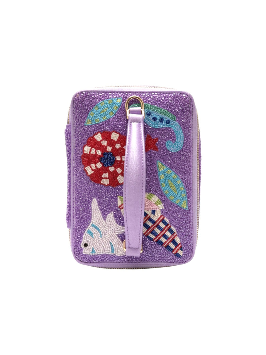 Seahorse Vanity Box Bag Purple