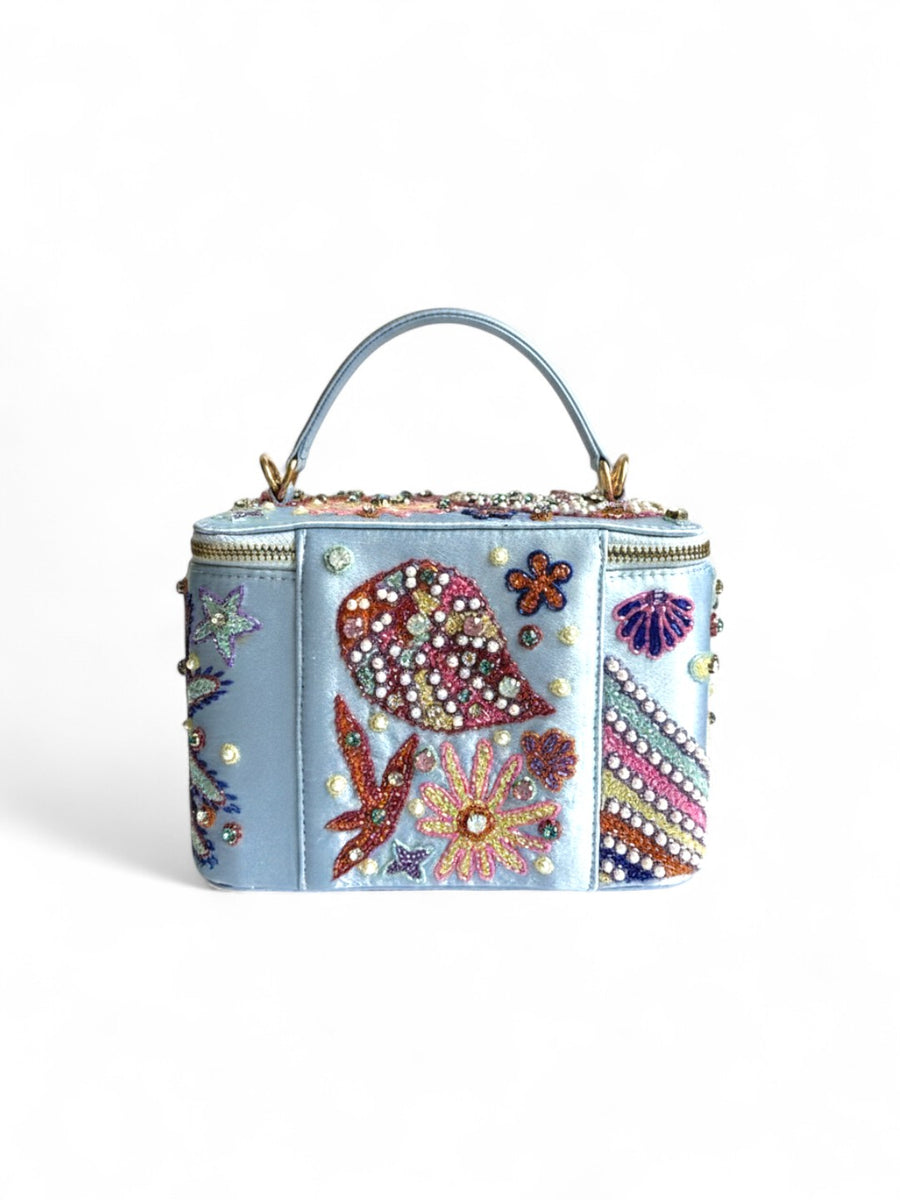 Selene Vanity Blue Makeup Bag